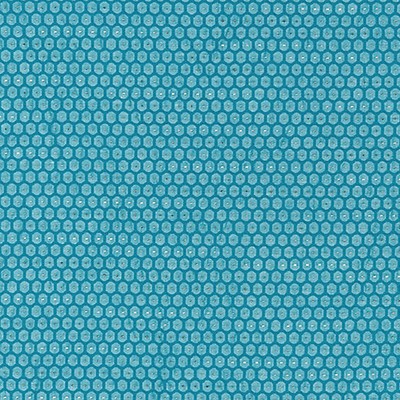 Grey Watkins Honeycomb Weave Turquoise BREEZE COLLECTION GW 000527209 Blue COTTON|55%  Blend Geometric  Fabric