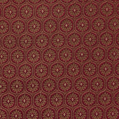 Scalamandre Medaillon Cramoisi STYLE H0 00014243 Red Upholstery POLYAMIDE  Blend