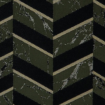 Scalamandre Villa M1 Olive CONTRACT 24 H0 00014249 Green Upholstery POLYESTER  Blend Geometric  Zig Zag  Fabric