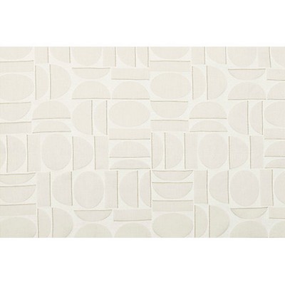 Scalamandre Fjord Ecru BOREALIS H0 00014260 White Upholstery COTTON  Blend Geometric  Fabric