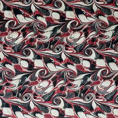 Scalamandre Vogue Laque NATURE ET DECOUVERTE H0 00023460 Red Upholstery COTTON COTTON Circles and Swirls Fabric