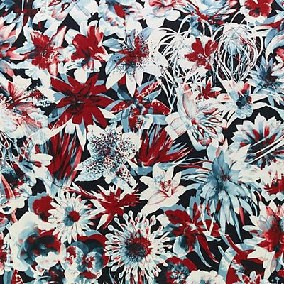 Scalamandre Hawai Blue POP ROCK H0 00023496 Multi Multipurpose COTTON COTTON Abstract Floral  Modern Floral Large Print Floral  Fabric