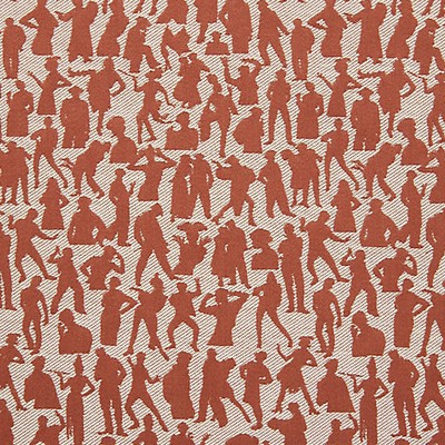 Scalamandre Silhouettes Terracotta POP ROCK H0 00033492 Red Upholstery COTTON  Blend