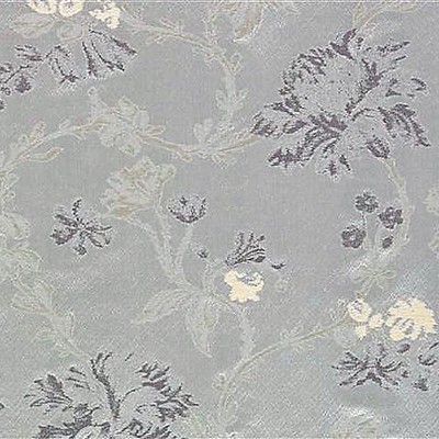 Old World Weavers Mallorcan Garden Pewter HB 0002HA83 Silver COTTON|26%  Blend Medium Print Floral  Floral Silk  Fabric