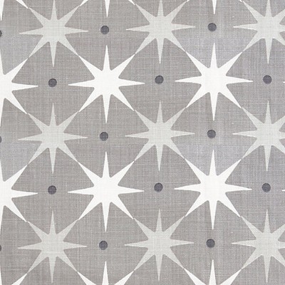 Scalamandre Star Power Grey ALBERT HADLEY HN 000142023 Grey Upholstery LINEN LINEN Printed Linen  Stars and Stripes  Polka Dot  Circles and Dots Retro  Groovy Retro  Fabric