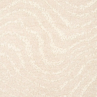 Scalamandre Boomerang Ivory HINSON LIBRARY HN 000142025 Beige LINEN  Blend Patterned Chenille  Abstract  Fabric