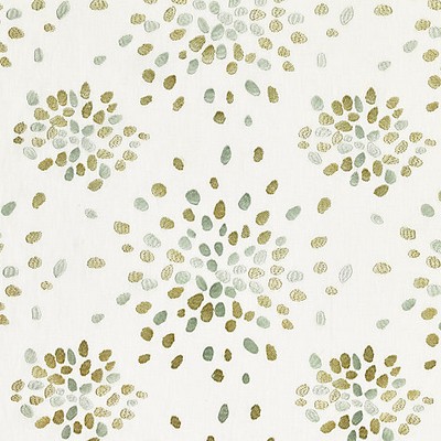 Scalamandre Firefly Green ALBERT HADLEY HN 000342000 Green Multipurpose LINEN  Blend Abstract  Modern Floral Fabric
