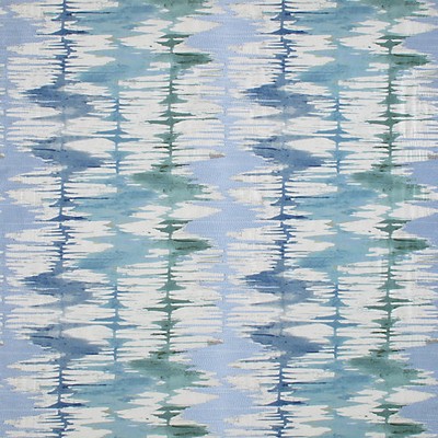 Old World Weavers River Delta Ocean JM 00031763 Blue COTTON  Blend Abstract  Crewel and Embroidered  Zig Zag  Fabric