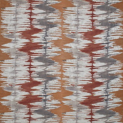 Old World Weavers River Delta Sienna JM 00041763 Orange COTTON  Blend Abstract  Crewel and Embroidered  Zig Zag  Fabric