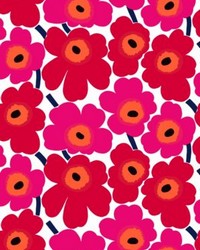 Pieni Unikko 2 Print Pink Red Peach And Black by   