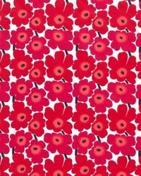 Mini Unikko Print Pink Red Peach And Black by   