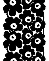 Unikko Print Black And White by   