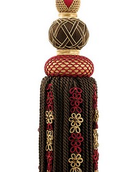 Siecle Single Tassel Tieback Ebony Bordeaux by   