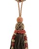 Scalamandre Trim SIECLE SINGLE TASSEL W/ROSETTE EBONY BORDEAUX