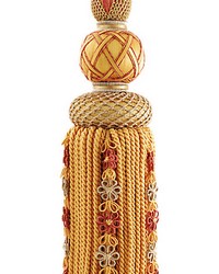 Siecle Single Tassel Tieback Gold by   