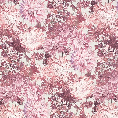 Grey Watkins Greys Flower Garden  Pinks LO 00028037 Pink Upholstery LINEN LINEN Large Print Floral  Floral Linen  Fabric