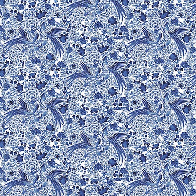 Scalamandre Inspiration Blue ROYAL DELFT N4 0001INSP Blue Upholstery LINEN  Blend