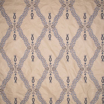 Old World Weavers White Hall Lapis GEOFFREY BRADFIELD ND 00011620 Blue Multipurpose SILK SILK Floral Silk  Fabric