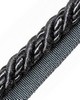 Scalamandre Trim HARMONIE CORD WITH TAPE A ANTHRACITE