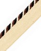 Scalamandre Trim CORD WITH TAPE ROUILLE ET CREME