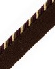 Scalamandre Trim CORD WITH TAPE PRUNE ET BRONZE