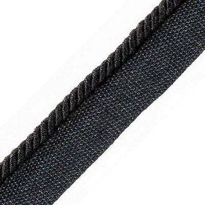 Scalamandre Trim Cord With Tape Caviar PL 03036466 Black 100% VISCOSE  Cord 