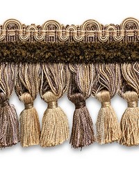 Safari Tassel Fringe Chenille Coffee by   