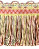 Scalamandre Trim SAFARI CUT FRINGE TEAL/ROSE