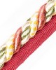 Scalamandre Trim SAFARI CORD WITH TAPE A ROSE/GOLD/GREEN