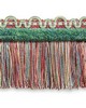 Scalamandre Trim SAFARI FRINGE WITH CHENILLE ROSE/BLUE