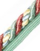 Scalamandre Trim SAFARI CORD WITH TAPE A ROSE/BLUE