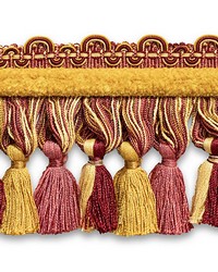 Safari Tassel Fringe Chenille Claret rose by   