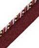 Scalamandre Trim SAFARI CORD WITH TAPE C Amethyst Burgundy Multi