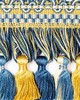 Scalamandre Trim SAFARI TASSEL FRINGE ROYAL BLUE / GOLD