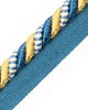 Scalamandre Trim SAFARI CORD WITH TAPE B ROYAL BLUE / GOLD