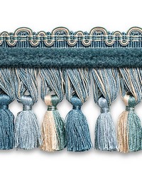 Safari Tassel Fringe Chenille Teal by   