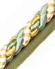 Scalamandre Trim SAFARI CORD WITH TAPE A SEAFOAM/GOLD