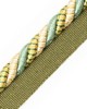 Scalamandre Trim SAFARI CORD WITH TAPE B SEAFOAM/GOLD
