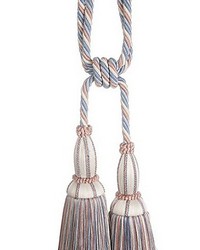 Milady Cut Fringe Tieback Summer Sky cream by   