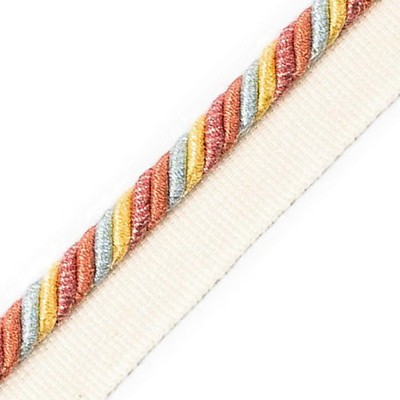 Scalamandre Trim Milady Cord With Tape A Cotton Candy PL 05085066 White 60% COTTON 40% VISCOSE  Cord 