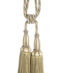 Milady Cut Fringe Tieback Jade cream by   