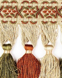 Milady Tassel Fringe Terracotta moss by   