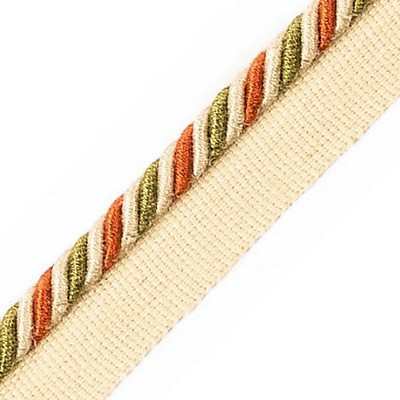 Scalamandre Trim Milady Cord With Tape A Terracotta moss PL 05125066 Green 60% COTTON 40% VISCOSE  Cord 