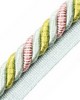 Scalamandre Trim MILADY CORD WITH TAPE B SEAFOAM/ROSE/CHARTREUSE