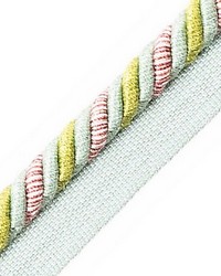 Milady Cord With Tape C Seafoam rose chartreuse by  Scalamandre Trim 
