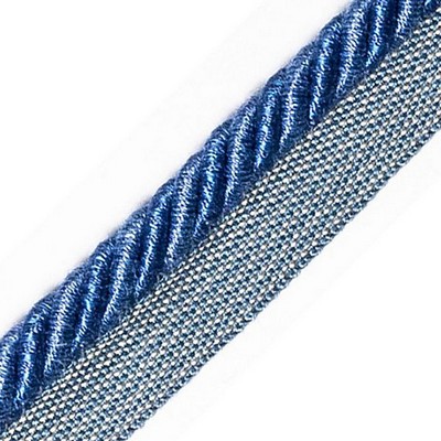 Scalamandre Trim Ambiance Cord With Tape B Sapphire PL 06776064 Blue 100% VISCOSE  Cord  Cord 