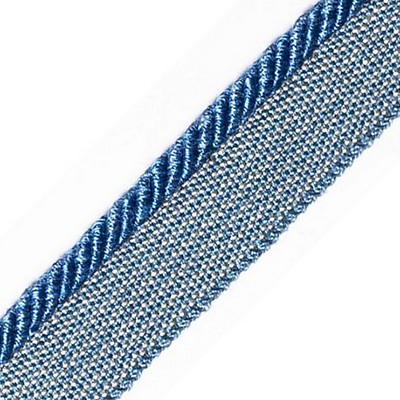 Scalamandre Trim Ambiance Cord With Tape C Sapphire PL 06776066 Blue 100% VISCOSE  Cord  Cord 