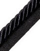 Scalamandre Trim AMBIANCE CORD WITH TAPE A NOIR