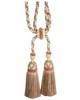 Scalamandre Trim SAFARI CUT FRINGE TIEBACK A ROSE/GOLD/GREEN
