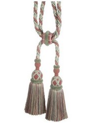 Safari Cut Fringe Tieback A Rose blue by  Scalamandre Trim 